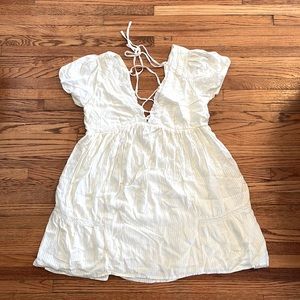 Urban Outfitters | Pale Yellow Cottagecore Lace Mini Dress